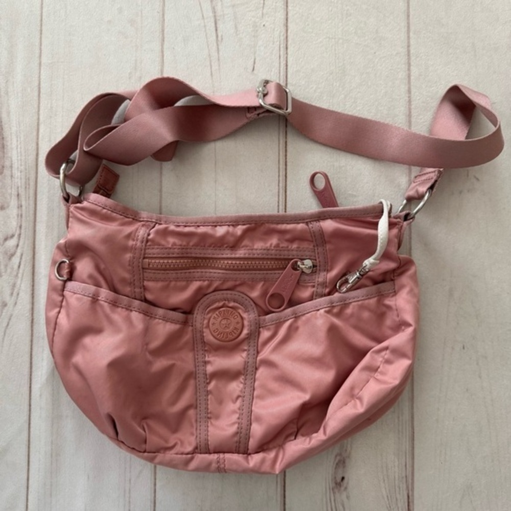 Kipling Dusty Rose Crossbody Bag Small lightweight Everyday Casual Purse Pink